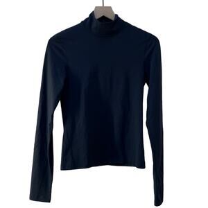 Acne Studios Long Sleeve Mock Neck Turtleneck Top Black Women's Small